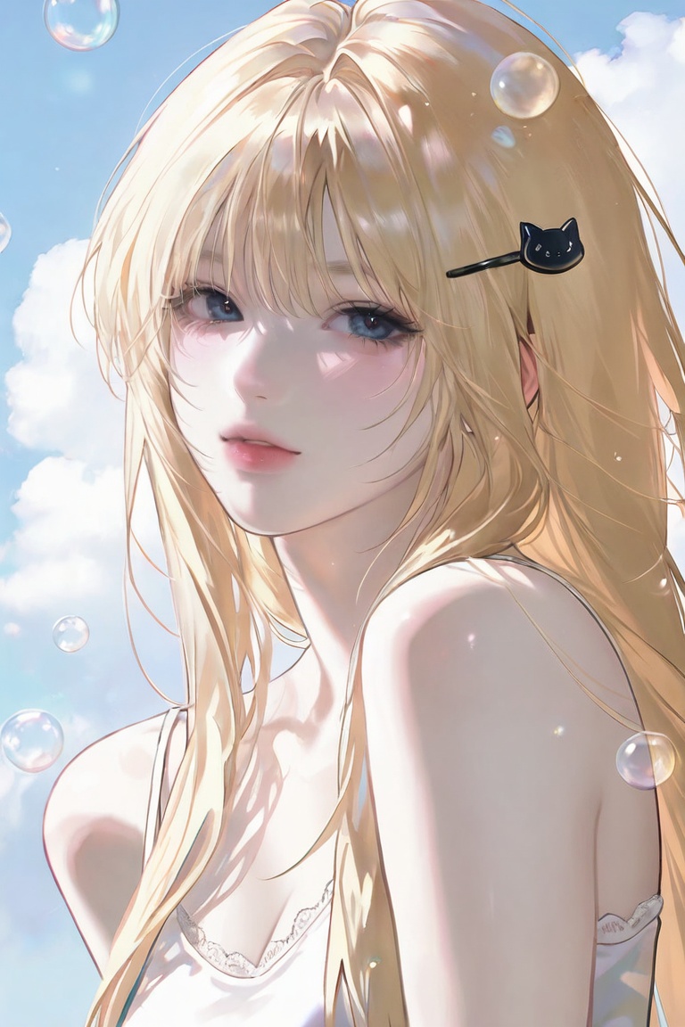1girl,  solo,  long straight hair on Tensor.Art