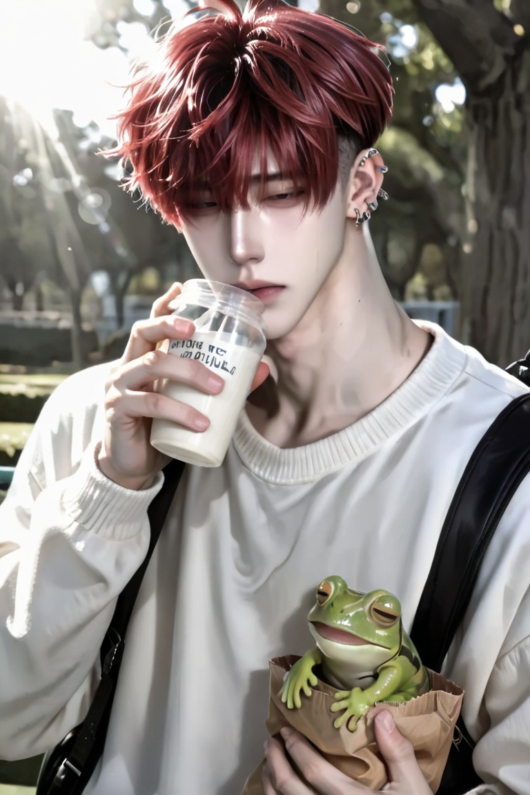 1 boy solo,  undercut hair,  long basil hair reaching the shoulders on Tensor.Art