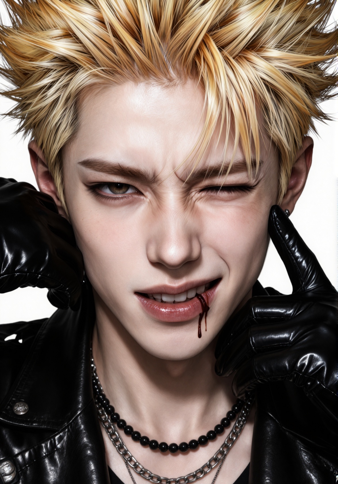 cinematic dramatic portrait,  rebellious male character,  aggressive gritty facial expression on Tensor.Art