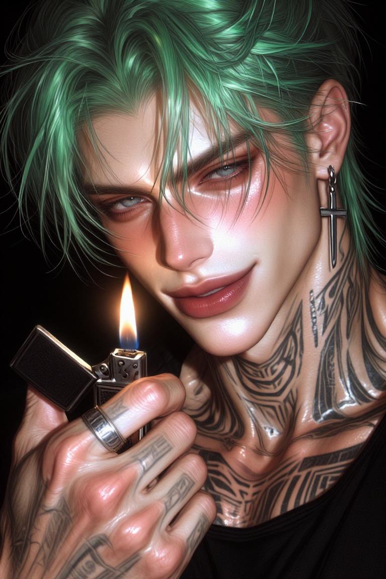 Tox1c1ty,  A man with sharp facial features,  including high cheekbones on Tensor.Art