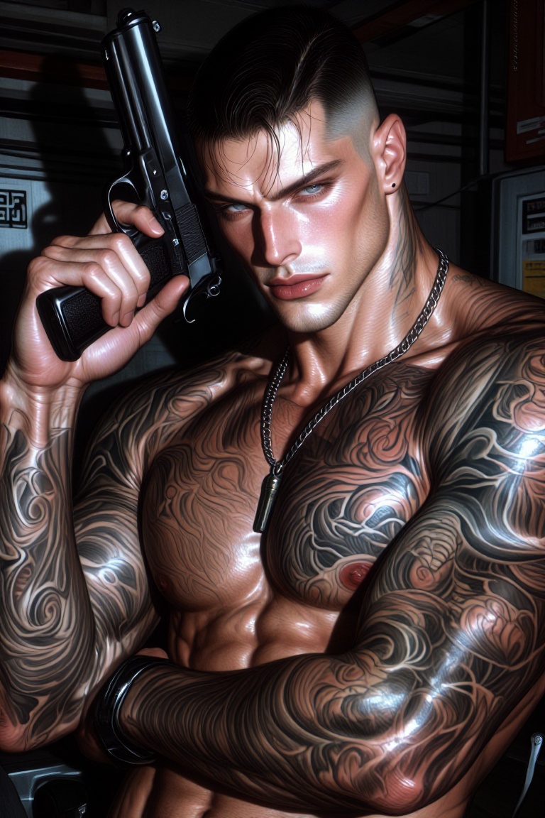 Tox1c1ty,  A man with a sharp,  angular jawline on Tensor.Art