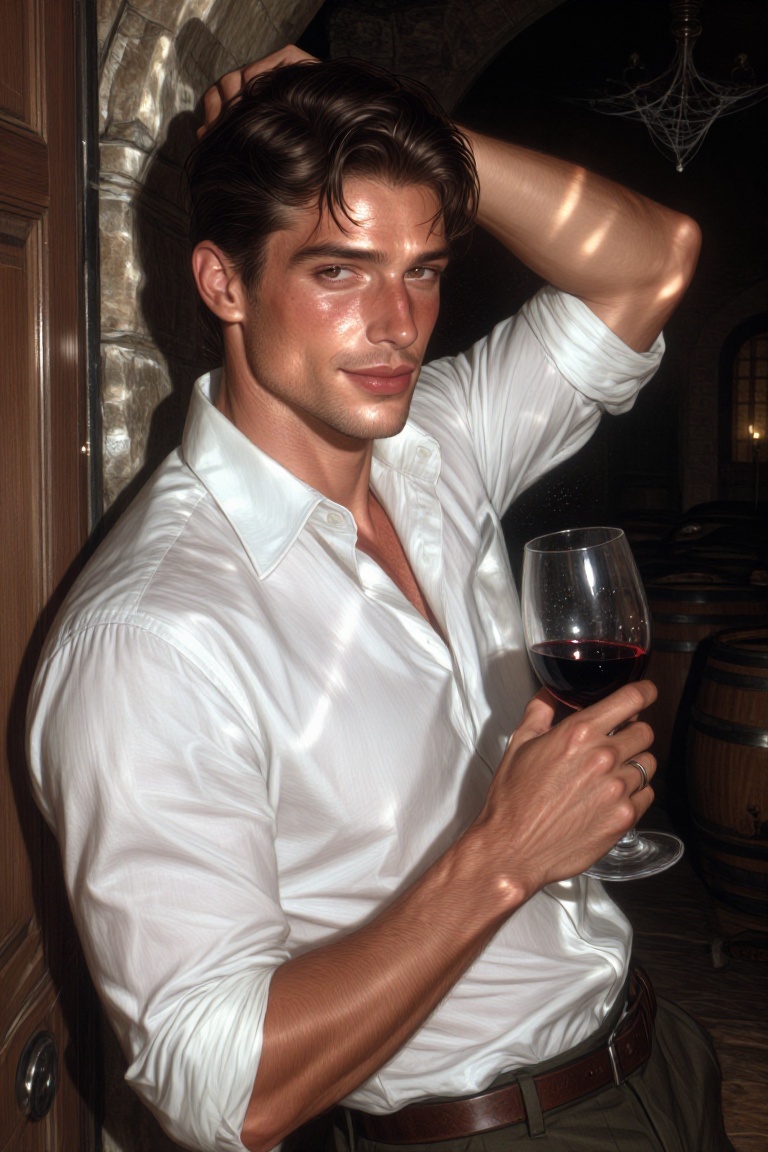 Sunsh1ne,  semi-closeup chest-up shot of a man with a rugged yet refined face,  a strong jawline on Tensor.Art