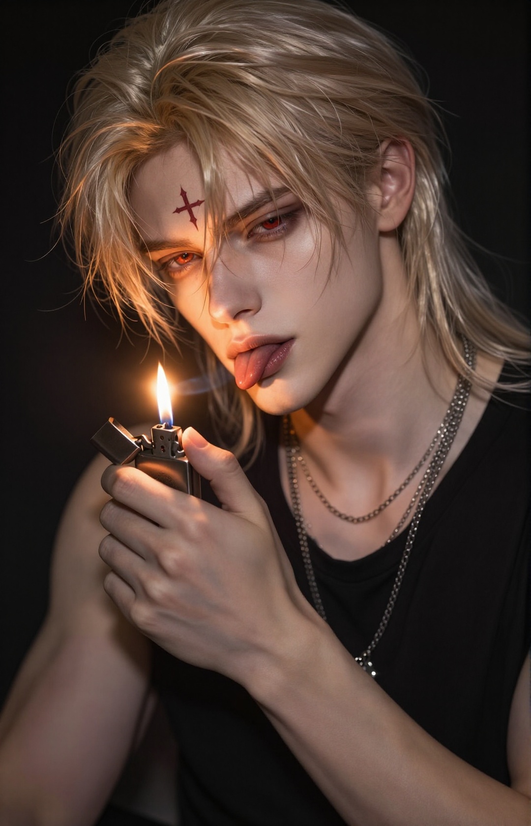 1male ,  pale skin ,  handsome face on Tensor.Art