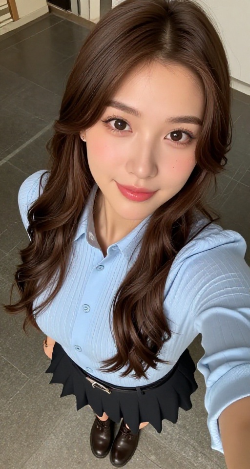 From a high bird's-eye view in a 16K resolution,  bird angle viewer. from above. 16K resolution detail 1girl solo long hai...