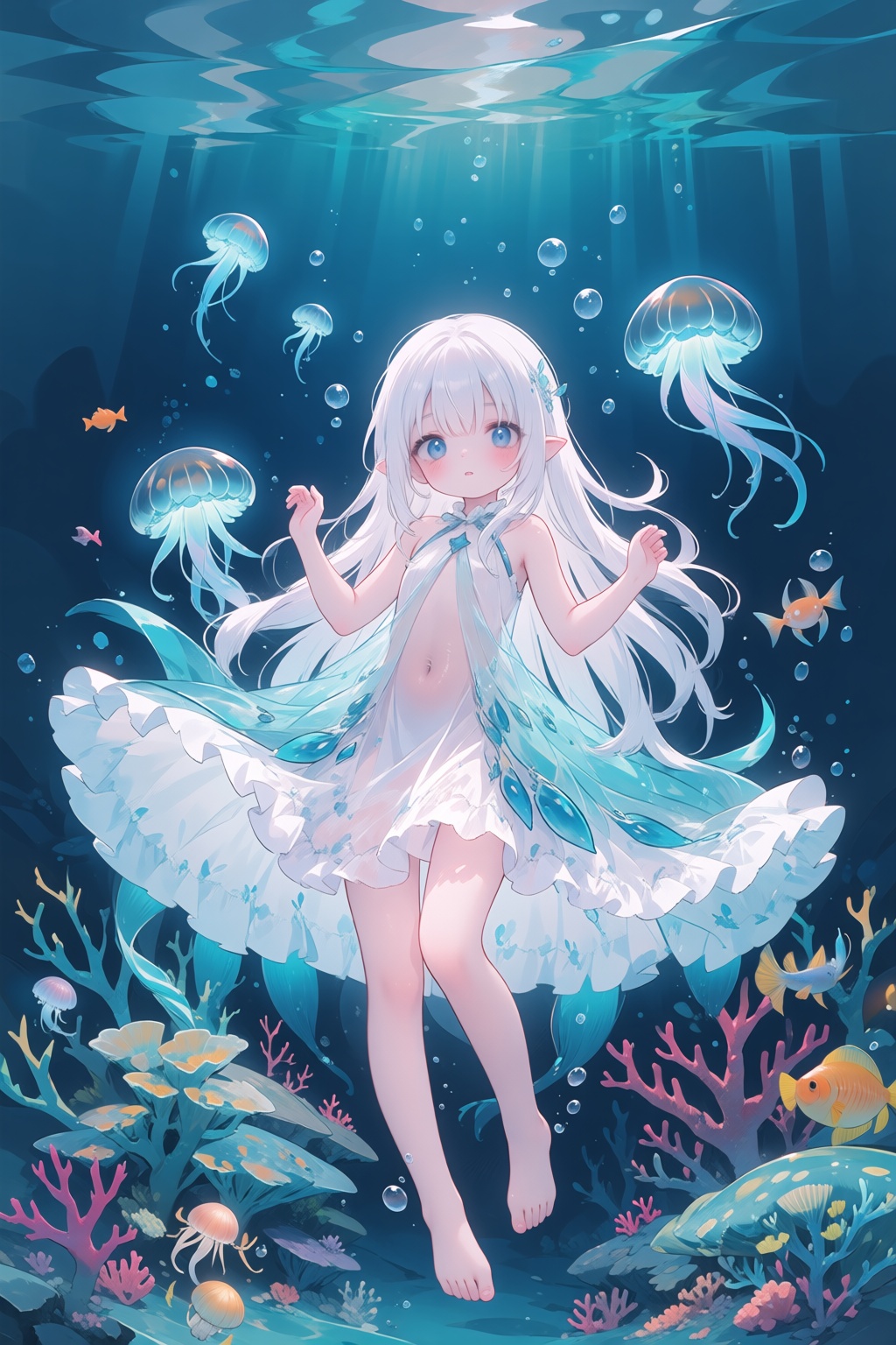 1girl,  dress,  long hair on Tensor.Art