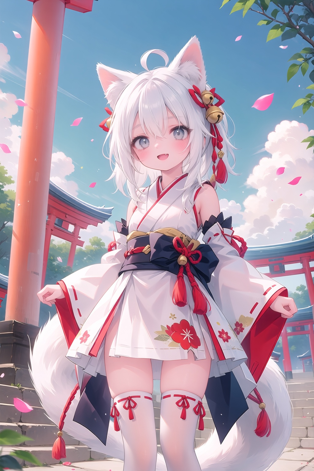 1girl,  animal ears,  thighhighs on Tensor.Art