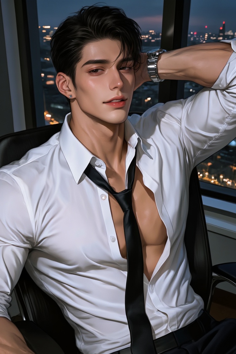 solo,  male,  masculine features on Tensor.Art