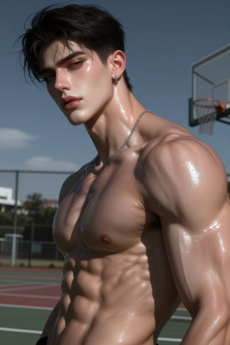 solo,  male,  masculine features on Tensor.Art