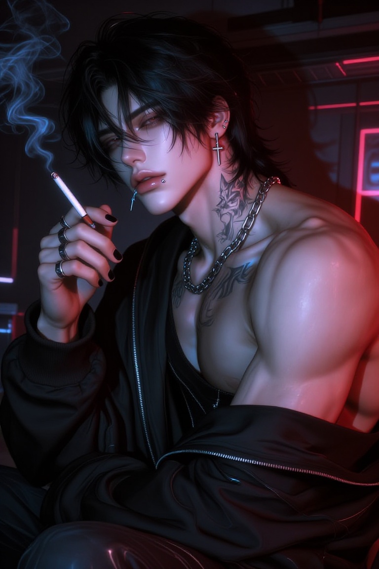 solo,  male,  masculine features on Tensor.Art