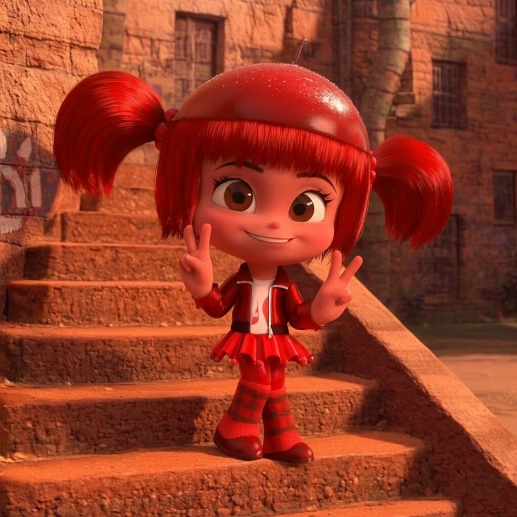 jubi_wr,  1girl,  red hair on Tensor.Art