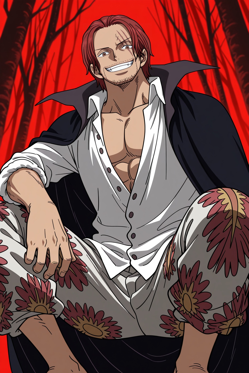 male focus,  1boy,  shanks \(one piece\) on Tensor.Art