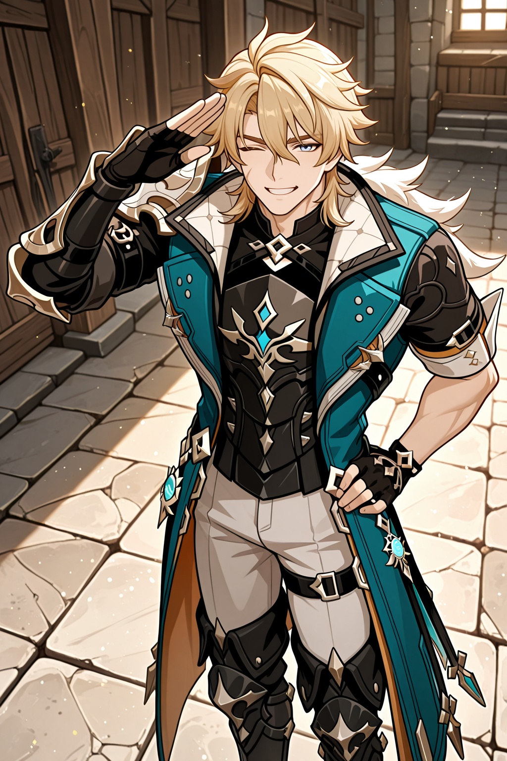 male focus,  1boy,  varka \(genshin impact\) on Tensor.Art