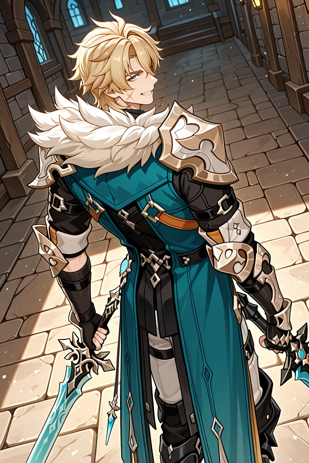 male focus,  1boy,  varka \(genshin impact\) on Tensor.Art