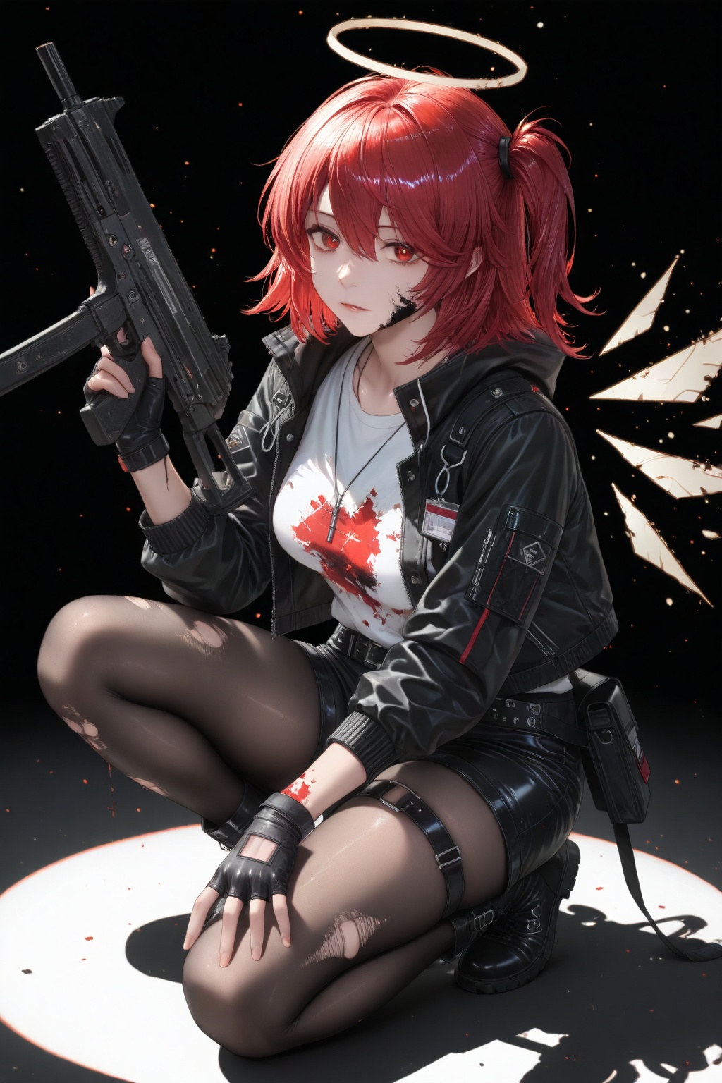 black pantyhose,  (shiny pantyhose),  score_9 by 月老板 on Tensor.Art