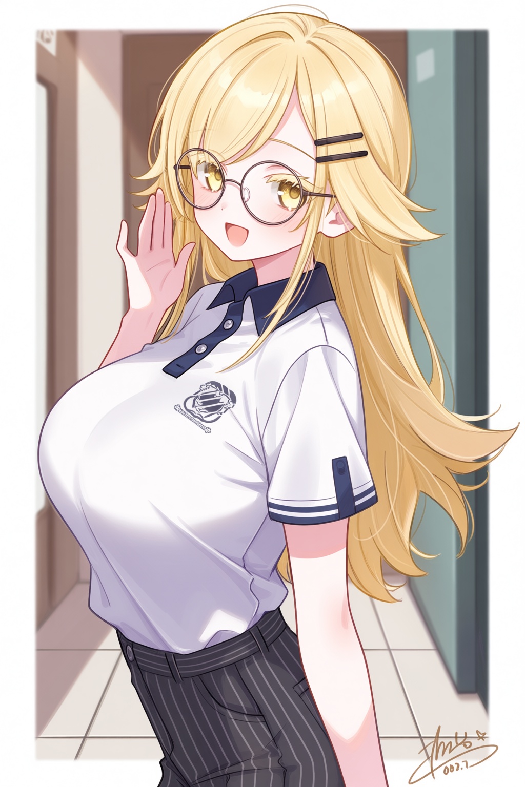 1girl,  alternate breast size \(larger\),  bespectacled on Tensor.Art
