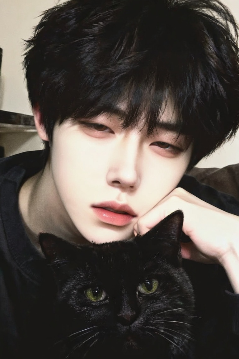 1boy,  solo,  black hair on Tensor.Art