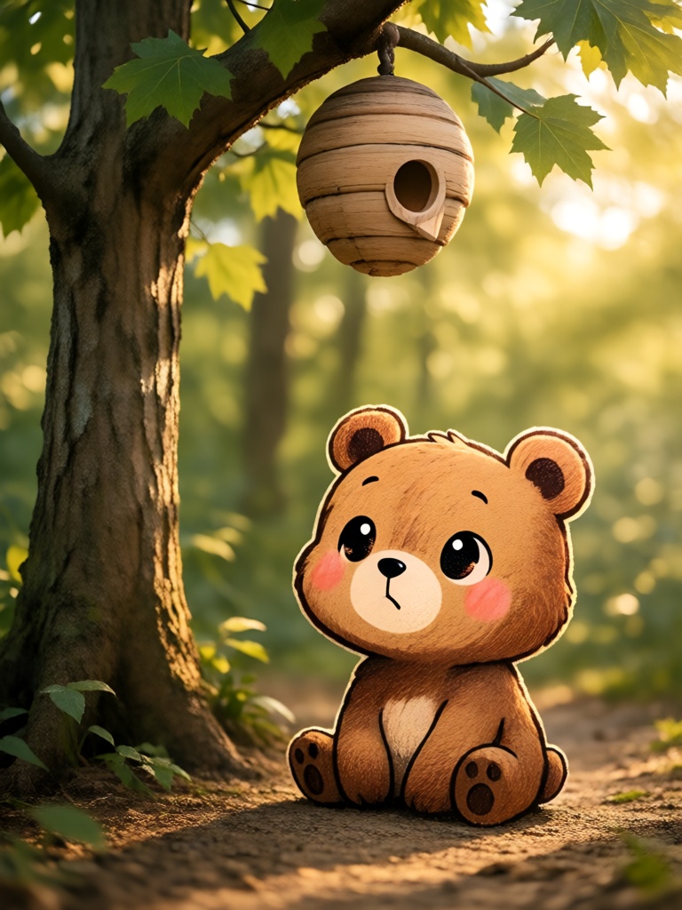 this is a digital illustration in a cute,  cartoon style,  it features a small on Tensor.Art