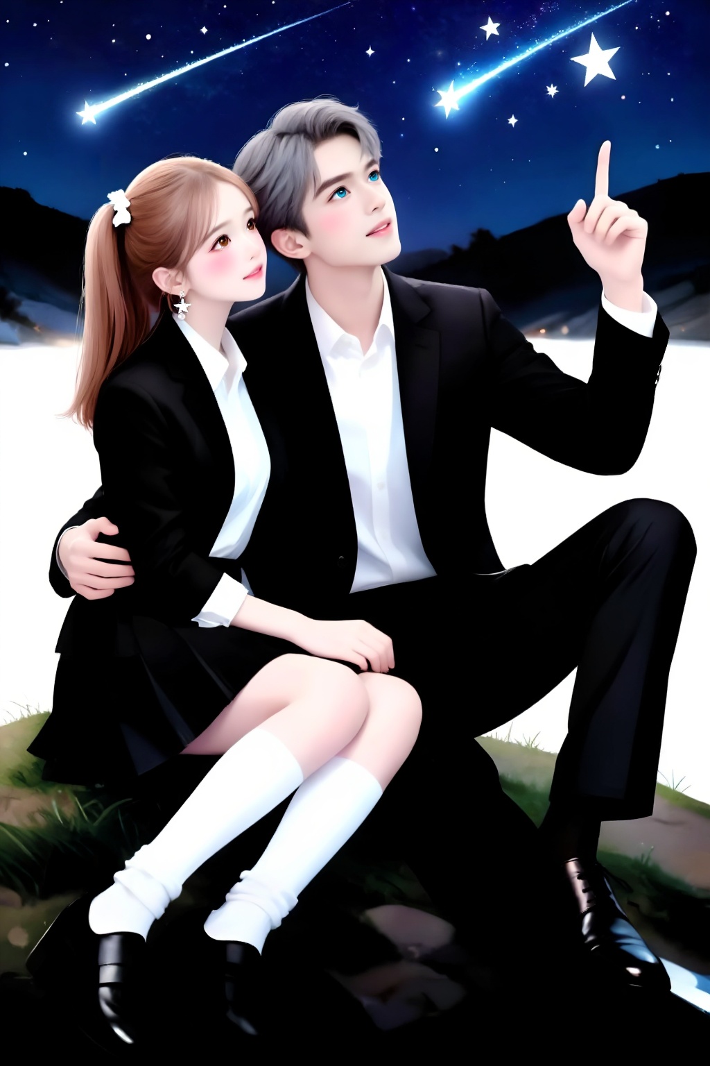 Superior quality,  ranked number one. Inspiration: Shooting star,  first love. Under a romantic starry sky on Tensor.Art