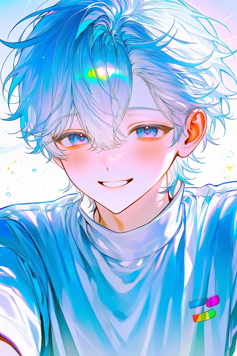 1boy,  kawaii bishounen,  soft smile on Tensor.Art