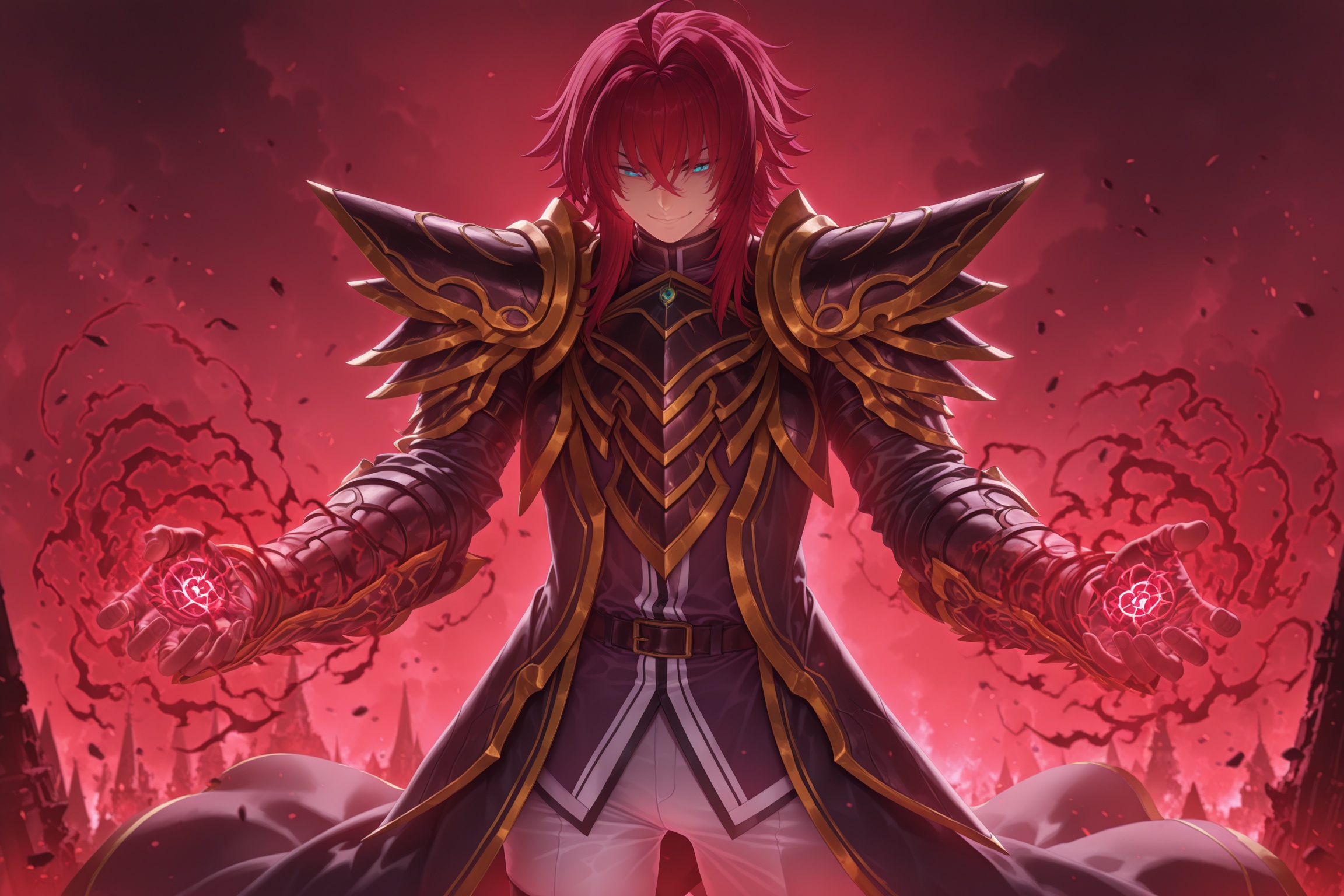 sirzechs_lucifer_illxl,  sirzechs lucifer,  long red hair on Tensor.Art
