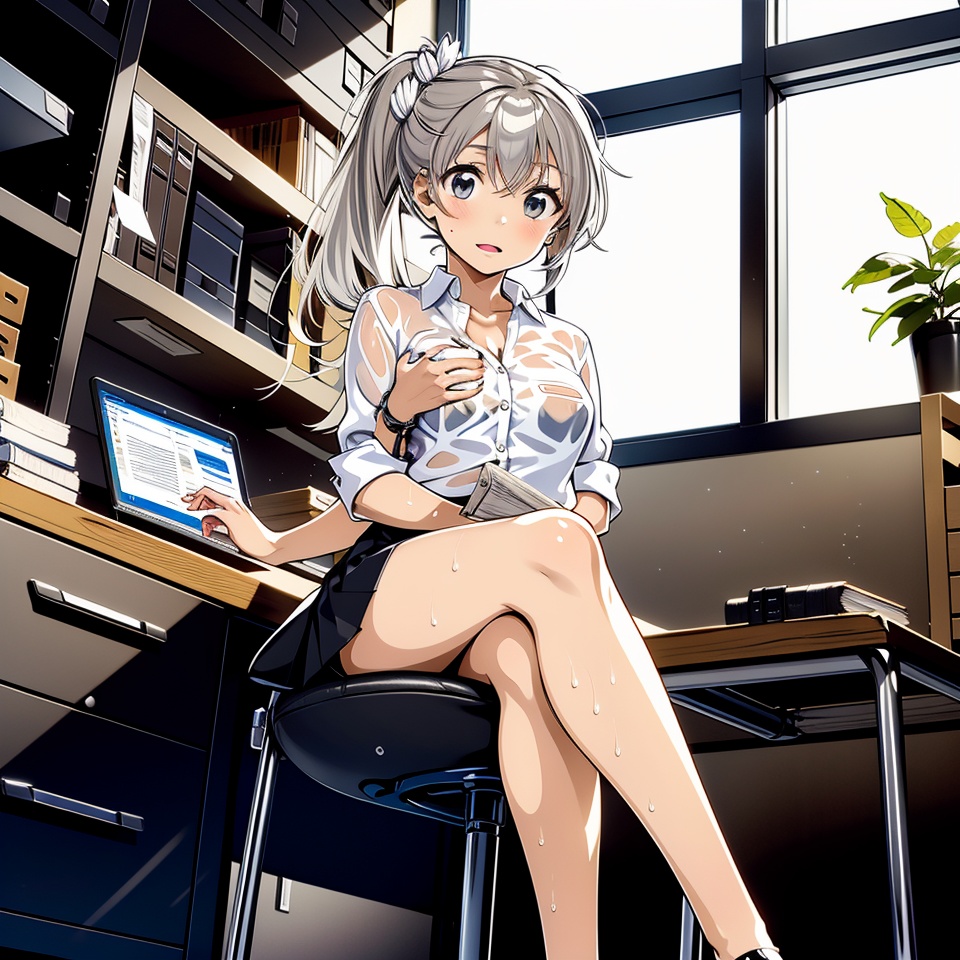 Kurogin,  One girl in the picture,  full view of body and her leg on Tensor.Art