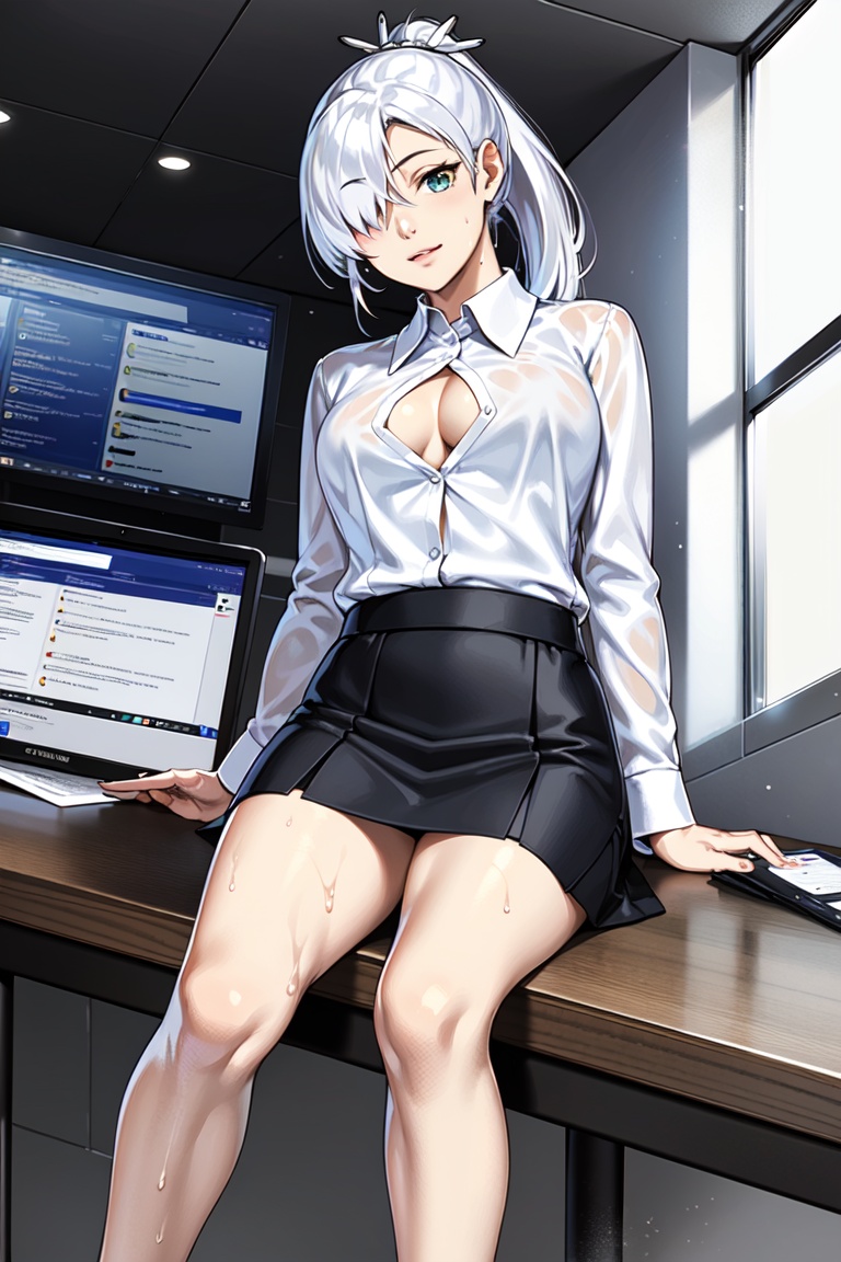 Kurogin,  One girl in the picture,  full view of body and her leg on Tensor.Art