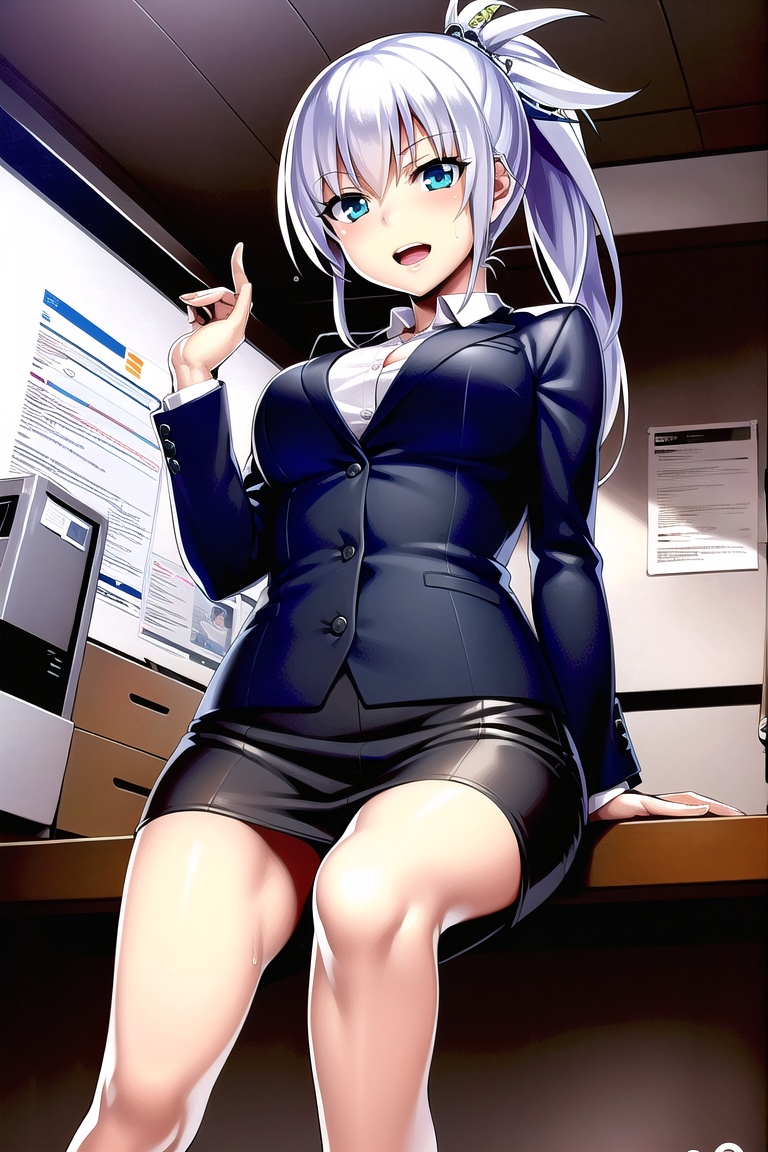 Kurogin,  One girl in the picture,  full view of body and her leg on Tensor.Art