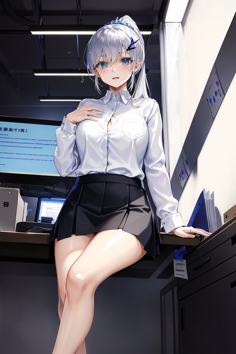 Kurogin,  One girl in the picture,  full view of body and her leg on Tensor.Art