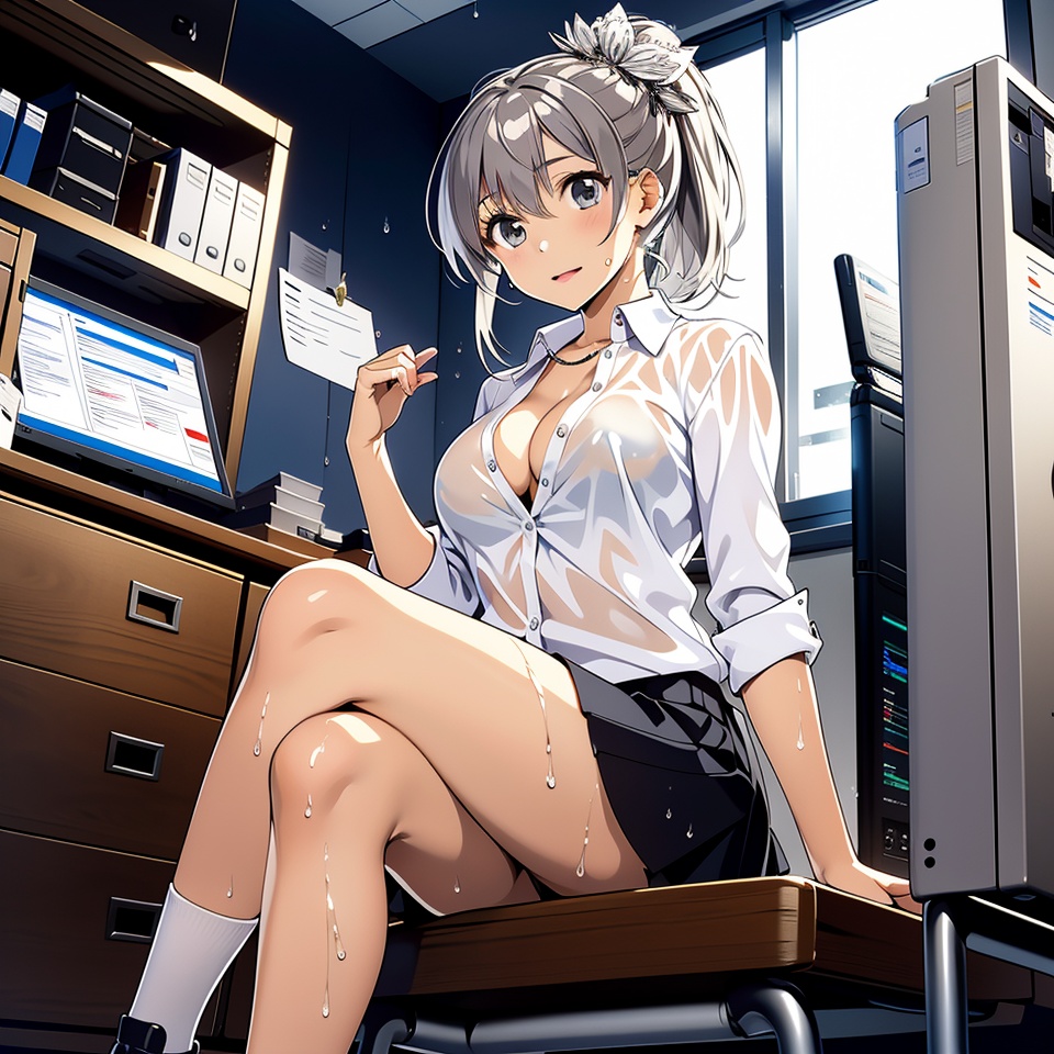 Kurogin,  One girl in the picture,  full view of body and her leg on Tensor.Art