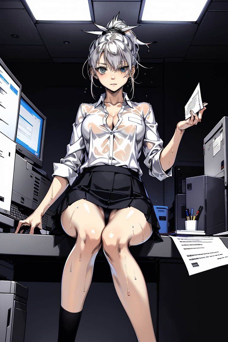 Kurogin,  One girl in the picture,  full view of body and her leg on Tensor.Art
