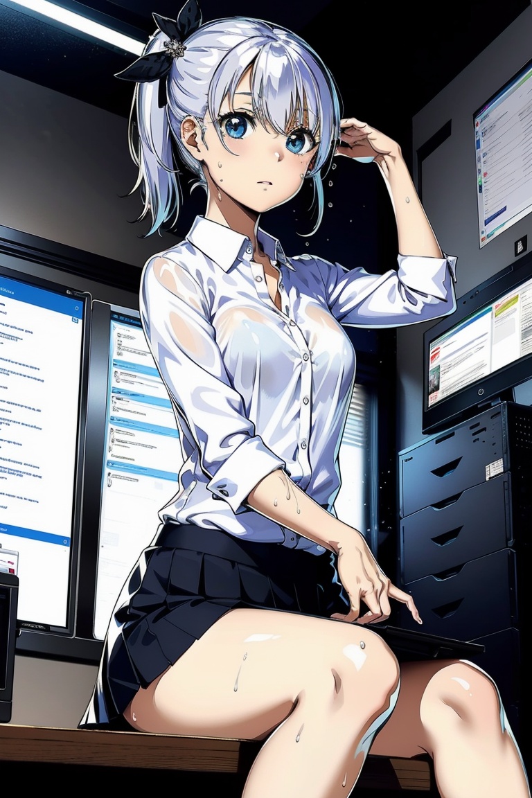 Kurogin,  One girl in the picture,  full view of body and her leg on Tensor.Art