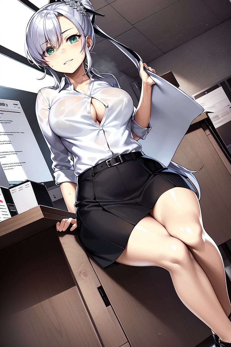 Kurogin,  One girl in the picture,  full view of body and her leg on Tensor.Art