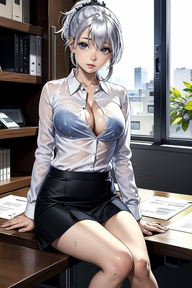 Kurogin,  One girl in the picture,  full view of body and her leg on Tensor.Art