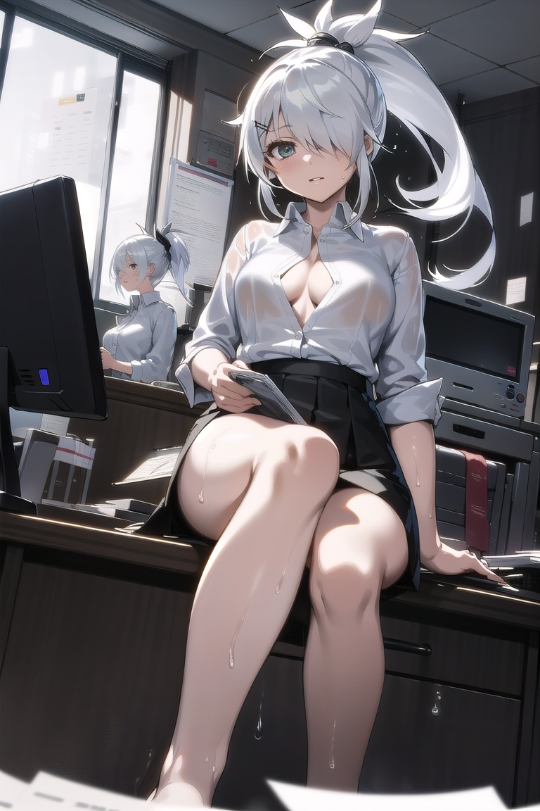 Kurogin,  One girl in the picture,  full view of body and her leg on Tensor.Art