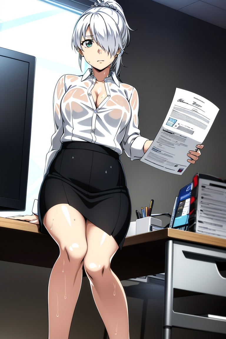 Kurogin,  One girl in the picture,  full view of body and her leg on Tensor.Art