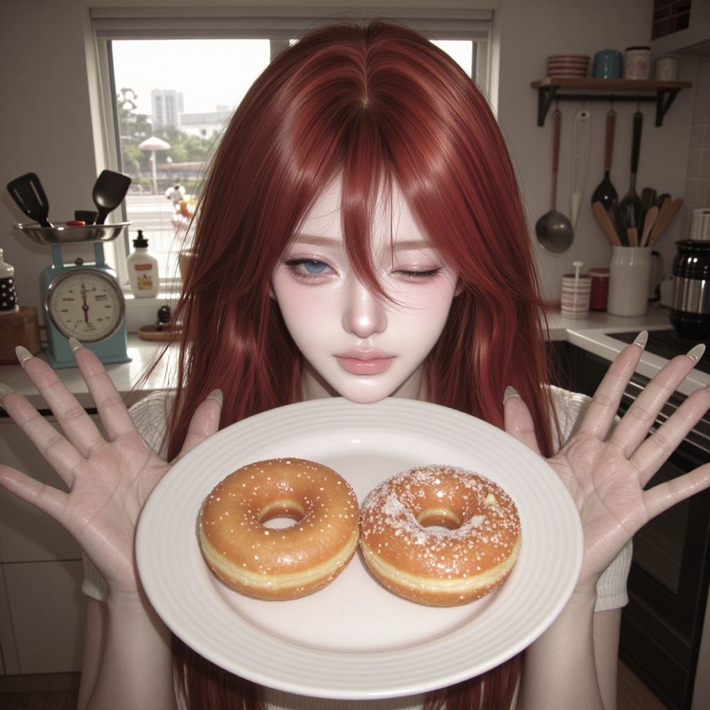 1girl ,  red hair ,  blue eyes on Tensor.Art