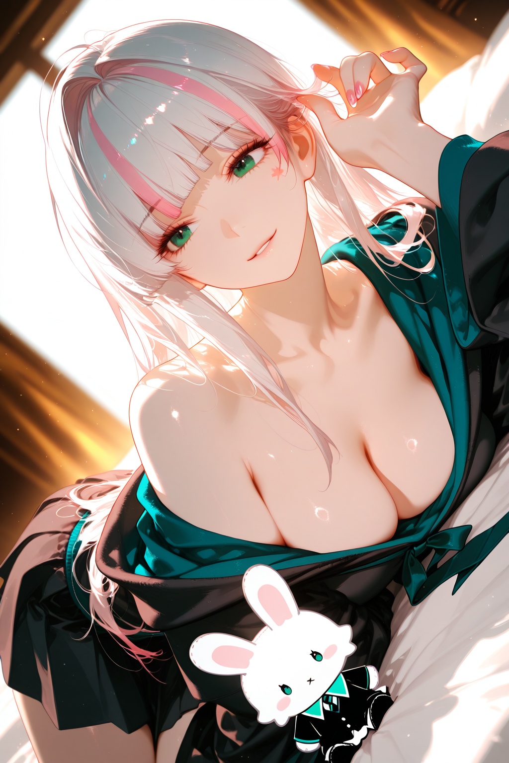 1. A young beautiful and cute woman,  A slim woman,  innocent and cute face on Tensor.Art