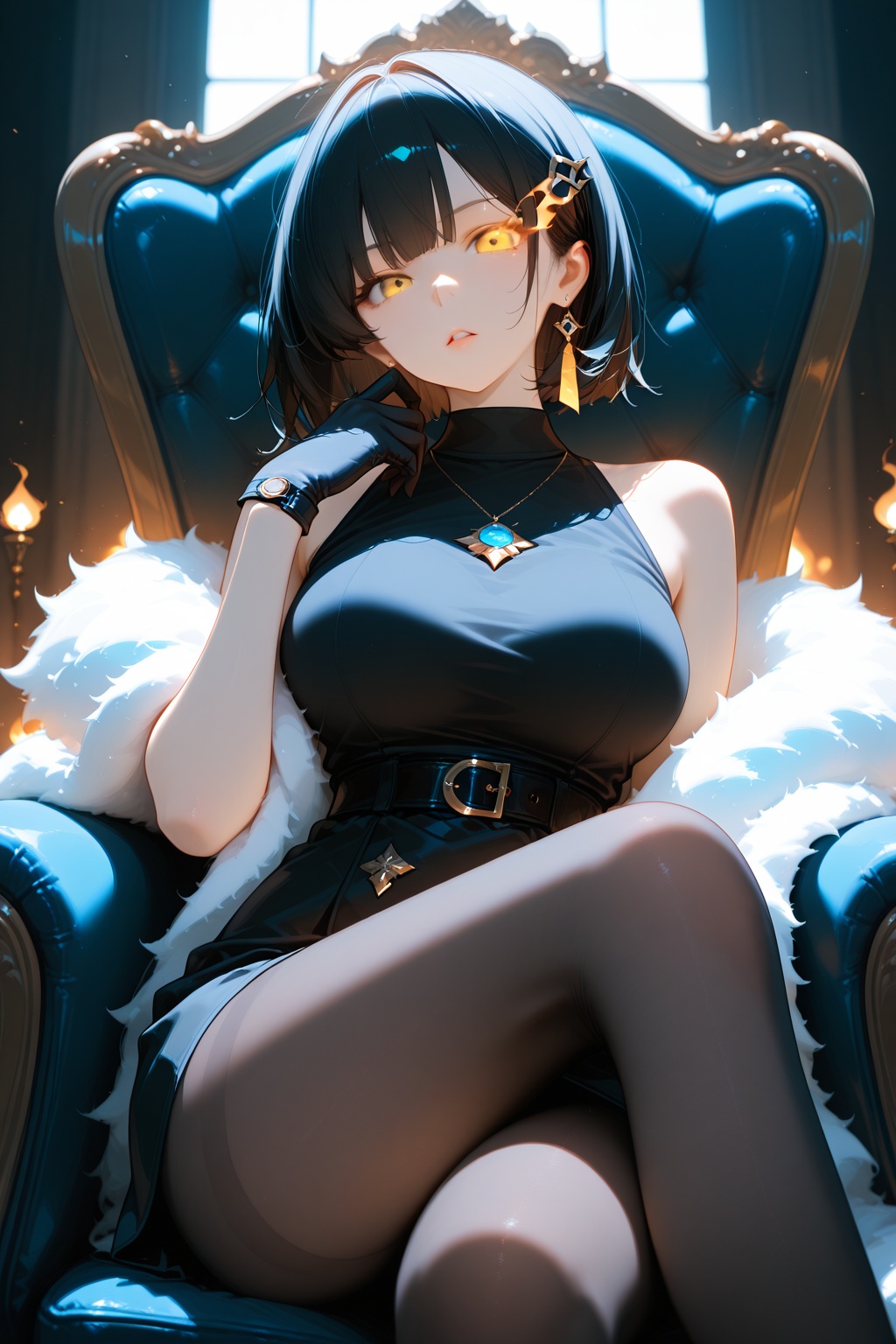 1girl,  solo,  gloves on Tensor.Art
