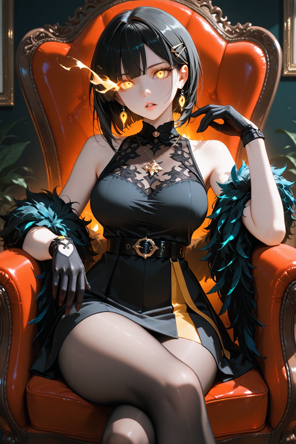 1girl,  solo,  gloves on Tensor.Art
