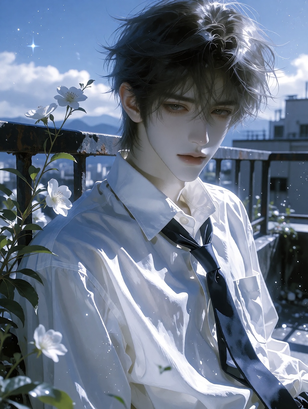 亚洲面孔,  唯美超高颜值,  男 on Tensor.Art