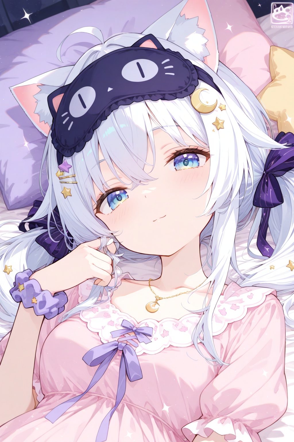 1girl,  ahoge,  animal ear fluff on Tensor.Art