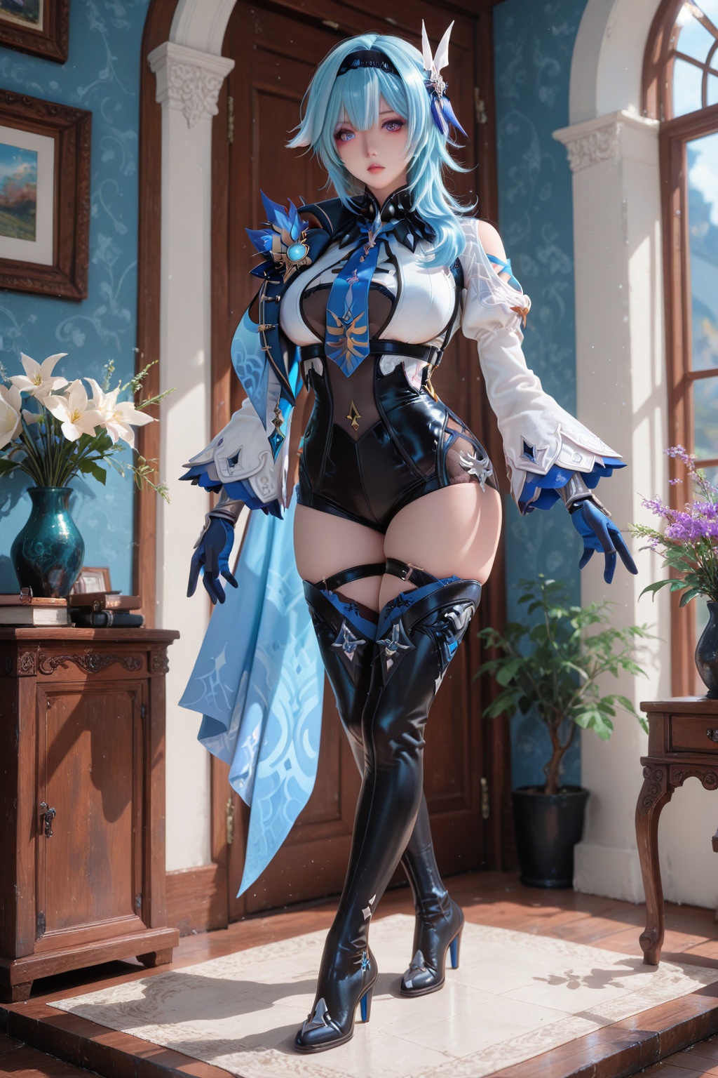 1girl,  eula (genshin impact),  solo on Tensor.Art