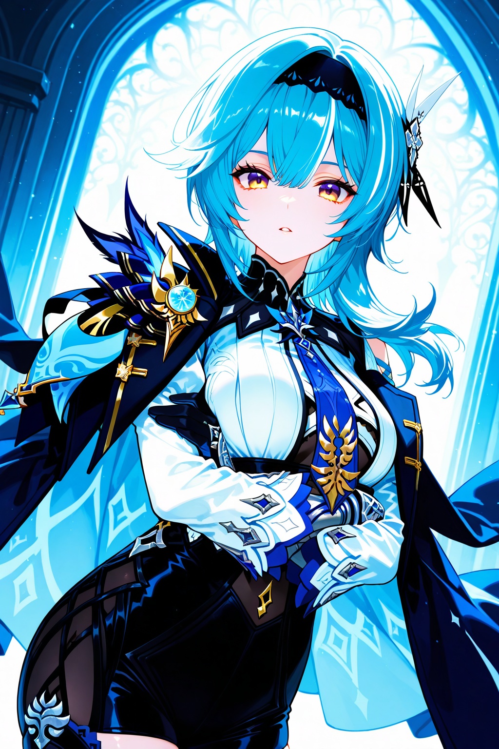 1girl,  eula (genshin impact),  solo on Tensor.Art