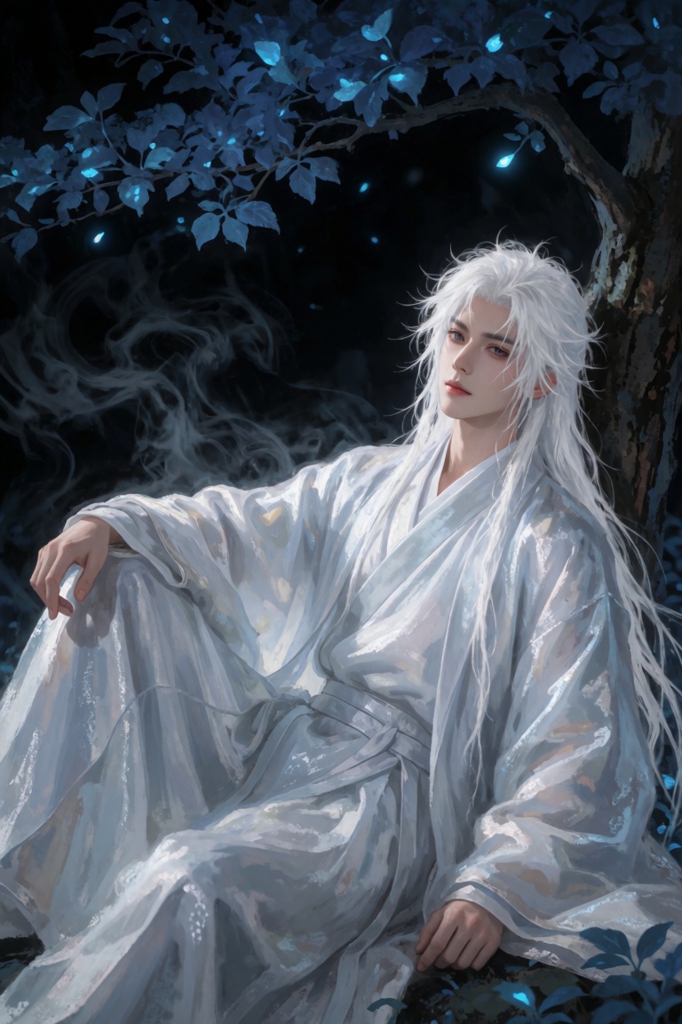 插画风格,  伪厚涂,  古风帅哥 on Tensor.Art