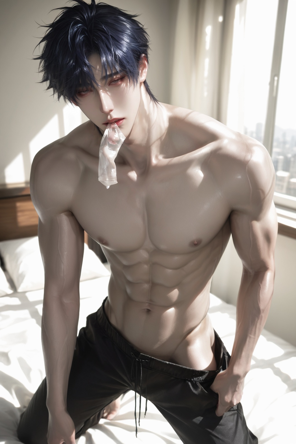 1 boy,  solo,  (dark gray eyes) on Tensor.Art