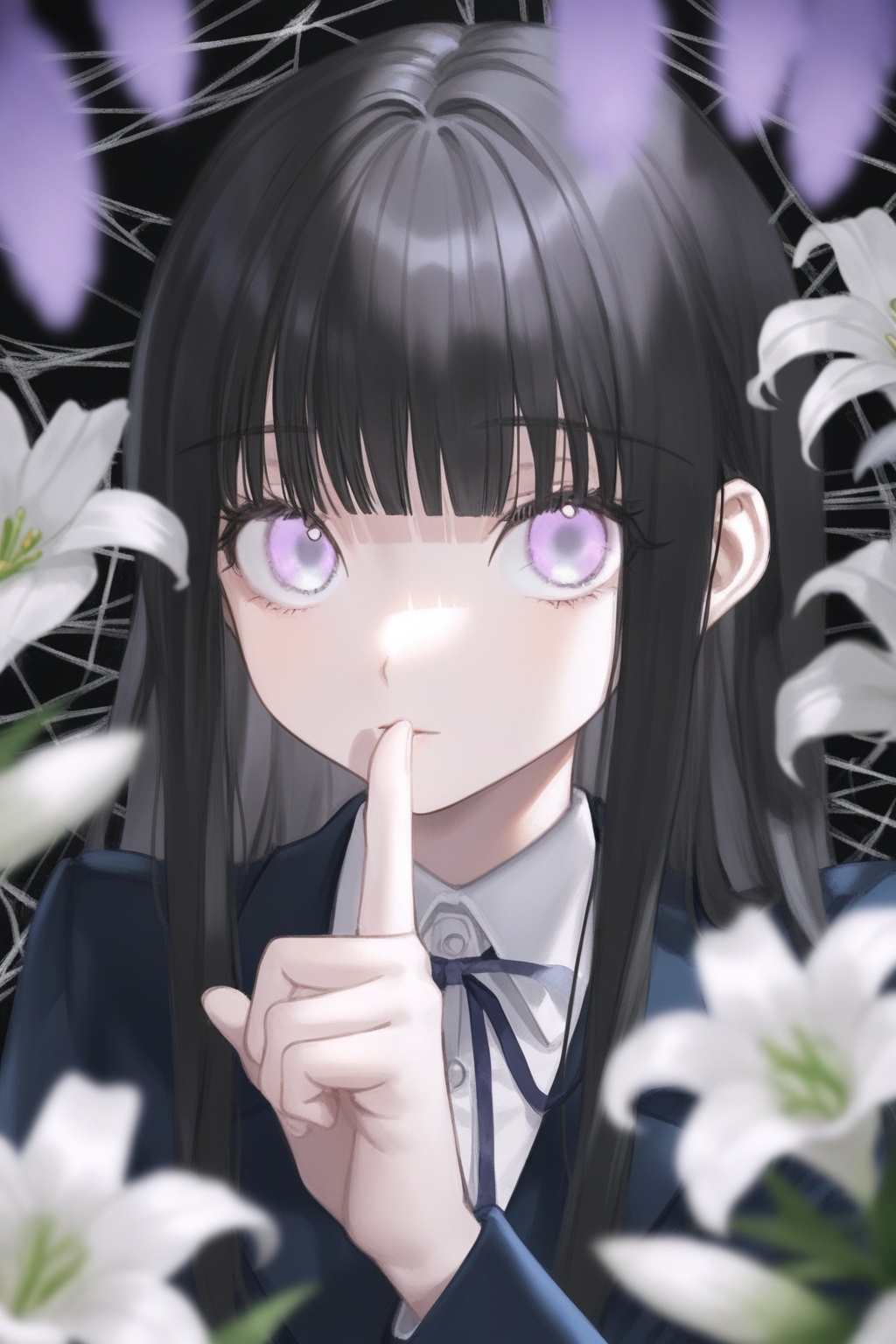 1girl,  solo,  white lily on Tensor.Art