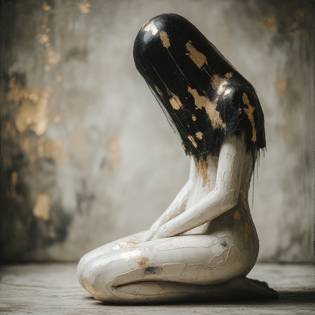 zidiusArt Aurum_Tenebris,  neo-figurative painting,  abstract realism on Tensor.Art
