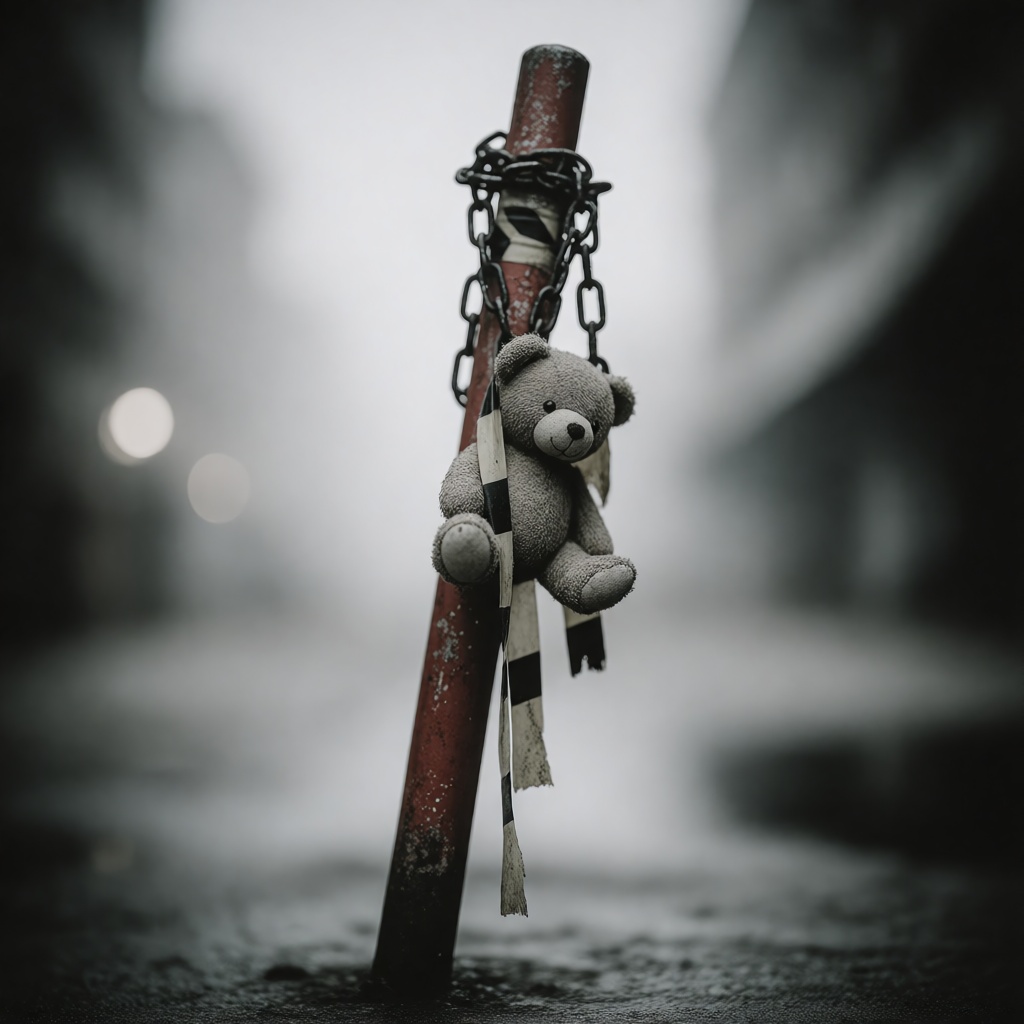 zidiusArt zidiusArt. An ultra-realistic,  high-resolution documentary-style night photograph of a bleak,  abandoned urban...