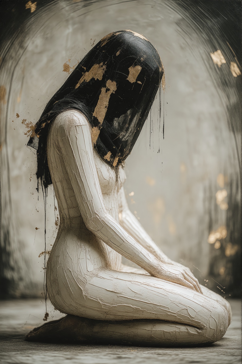 zidiusArt Aurum_Tenebris,  neo-figurative painting,  abstract realism on Tensor.Art