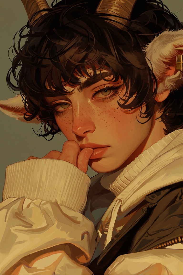 solo,  looking at viewer,  blush on Tensor.Art